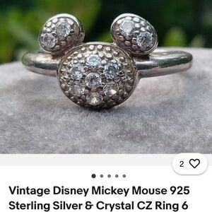 Disney Sterling Silver Mickey Mouse Ring